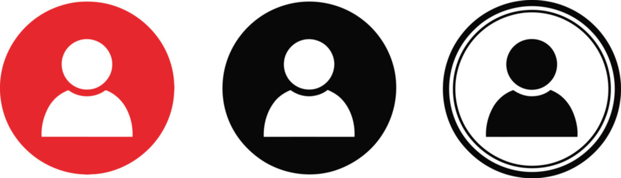 User profile icons in circular frames represent account management and personal identity settings.