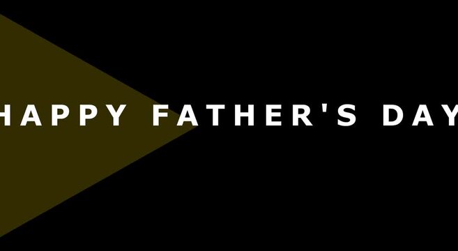 Happy father&rsquo;s day gold typography motion greeting animation