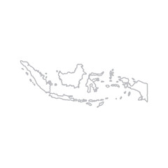 Obraz premium indonesia map monoline Suitable for posters and web icons