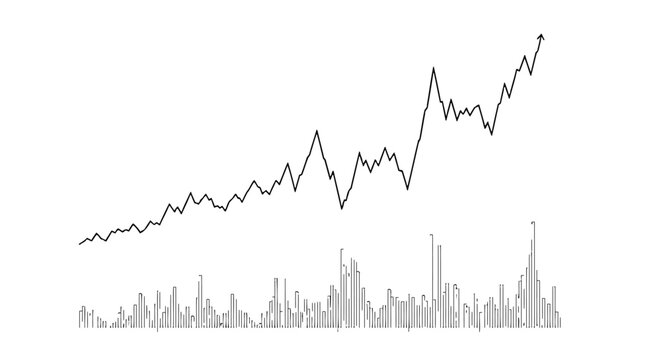Financial Growth Stock Market Graph.