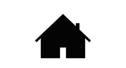 Fototapeta premium Black house silhouette icon.