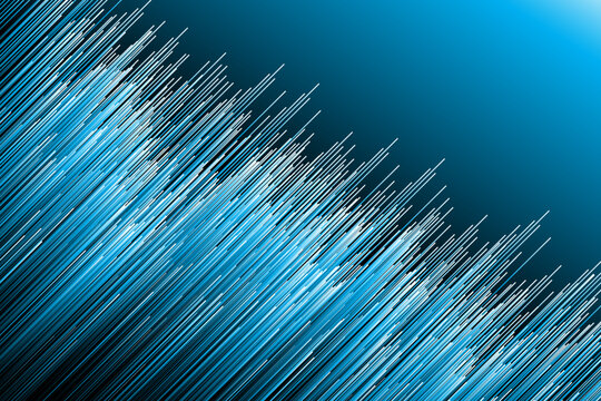 Abstract blue light lines background with digital data speed concept. Futuristic technology motion rays for cyber security and internet network banner.