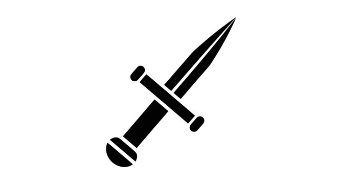 Vector illustration of dagger icon on a transparent background