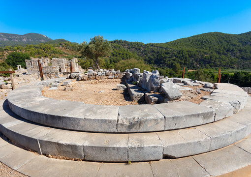 Kaunos ancient city near Dalyan town in Turkey