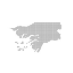 Fototapeta premium guinea bissau map pixel art Suitable for posters and web icons
