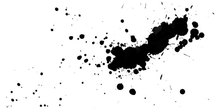 Hard Grunge Distress Background Texture. ink splat background. Black blot