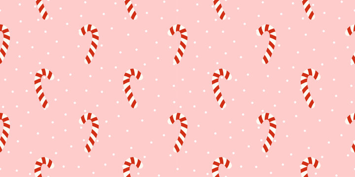 Candy pattern small christmas vector seamless design for cover bg. Lollipop fun round valentine peppermint with festive winter print. White wallpaper sweet bow holiday art through line style.