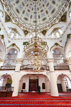 Hisar Mosque interior view in Izmir city in Turkey