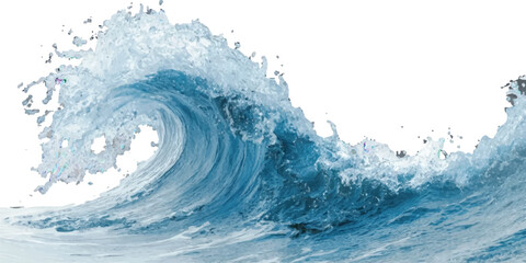 Powerful ocean wave crashing with spray and foam motion blur crashing powerful breaking movement disruption © Manjur