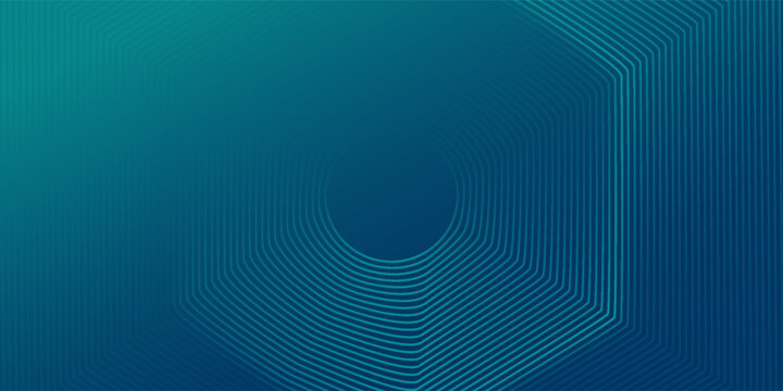 Digital hexagonal green abstract background. Digital futuristic technology concept with hexagons. Geometric stripe line art design for poster, brochure, cover, banner, website, header