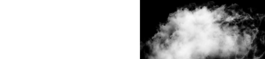 Fototapeta premium White clouds on black background, night sky with clouds, dark sky