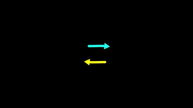 replace arrow sign animation. reverse arrow, exchange icon