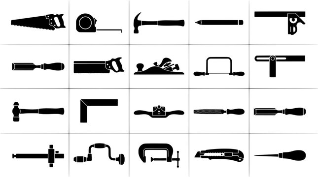 Knife tactical combat icons set with double-edged blades, sheath, holster, handle and safety details, silhouette style