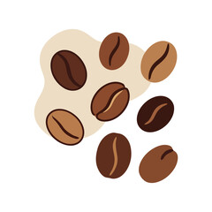 Obraz premium Vector coffee beans template vector icon illustration