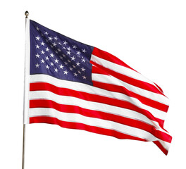 Obraz premium Flag of USA isolated on white. National symbol