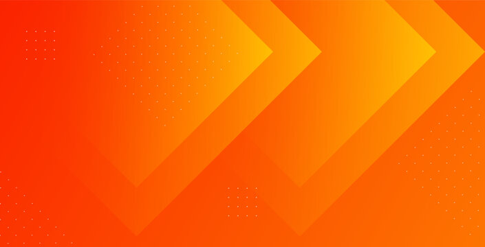 Vibrant orange and yellow abstract geometric background with dynamic arrow shapes and subtle textured patterns