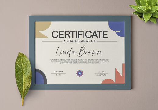 Modern Certificate of Achievement Template