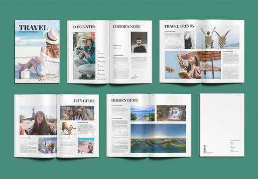Travel Magazine Template Design