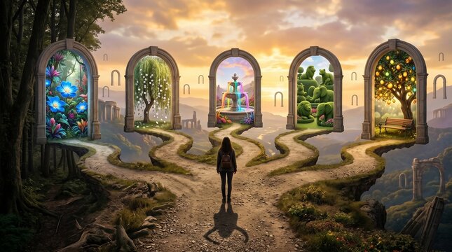 A dream of being lost where every wrong turn leads to a beautiful garden