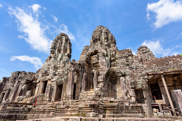 Naklejka premium The Stone Faces of Bayon Temple, Angkor Thom