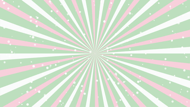 Mint Candy Pastel Sunburst Background