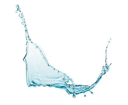 Water splash with drops
