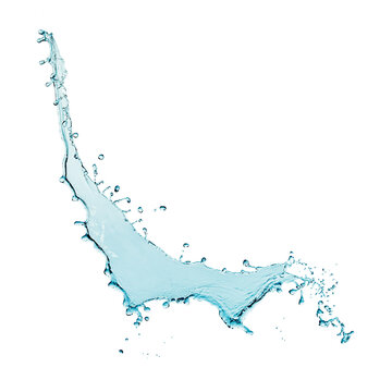 Water splash with drops