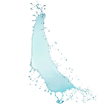 Water splash with drops