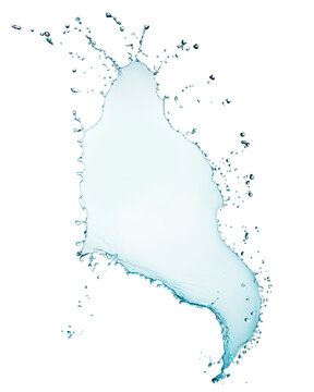 Water splash with drops