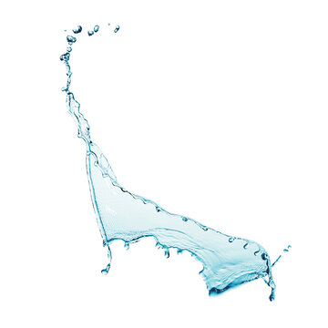 Water splash with drops