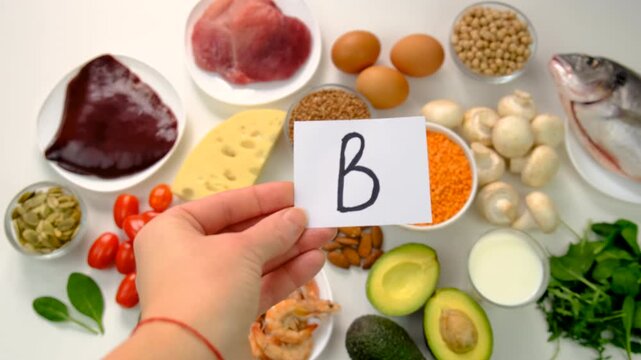 Foods that contain B vitamins. Selective focus.