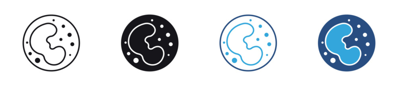 white blood cell icon  Set. Biology and Laboratory Symbols. Vector Illustration.