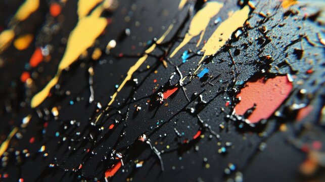 Close-up of a microscopic hybrid composite bonding interface with colorful textures