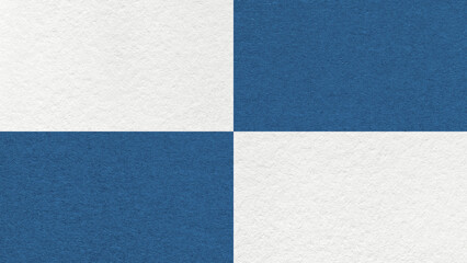 Fototapeta premium White and dark cobalt blue checkered paper texture background with four sections and copy space. Geometric template