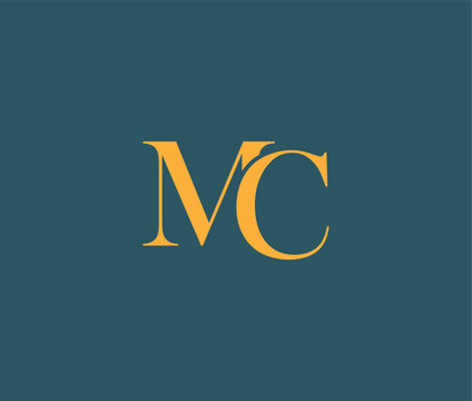 Gold letter logo design with large teal background