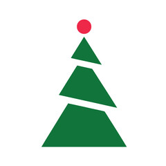 Fototapeta premium Sharp Edge Minimal Christmas Tree Silhouette Clean Design