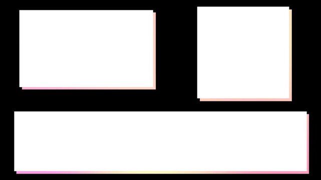 3種類のテロップベース（パステルピンク）