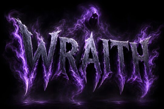 Ghostly WRAITH 3D Typography with Dark Spectral Effects