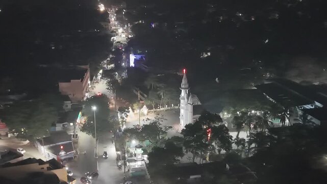 Nagercoil: Vettoornimadam Night View/கிறிஸ்மஸ் கால இரவில் வெட்டூர்ணிமடம்