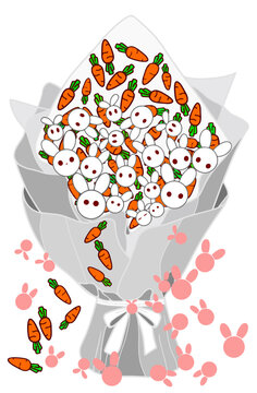 bouquet of bunnies and carrots