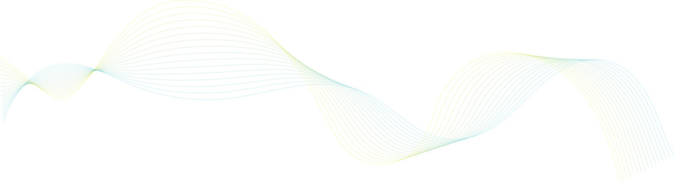 Abstract flowing lines creating a smooth and elegant wave pattern on a transparent background design element.