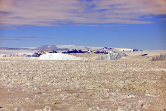 Icy landscape, pack ice, Weddell Sea, Antarctica