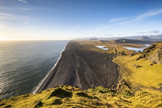 View from Cape Dyrholaey, Black Beach, V&iacute;k &iacute; M&yacute;rdal, Su&eth;urland, South Iceland, Iceland