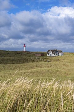 Lighthouse List-West, Elbow, Sylt, North Frisian Island, North Sea, North Friesland, Schleswig-Holstein, Germany