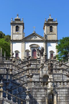 Nossa Senhora da Peneda Sanctuary and Virtue stairway, Peneda Geres National Park, Gaviera, Minho province, Portugal