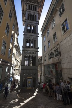 Lift, Passenger lift, Elevador de Santa Justa, Lisbon, Portugal