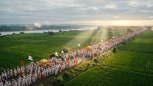 Pandharpur Wari Pilgrimage &ndash; Ashadhi Ekadashi Devotional Procession