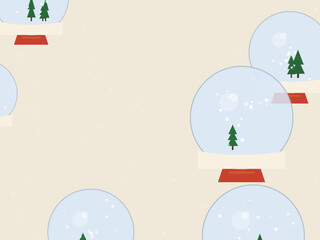 Naklejka premium Snow Globe Pattern Winter Holiday Background