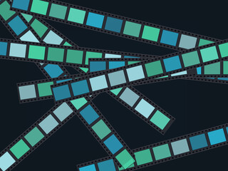 Fototapeta premium Film Strip Pattern Cinematic Retro Background