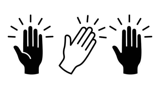 Clapping hands icons applause icons clapping applause appreciation positive